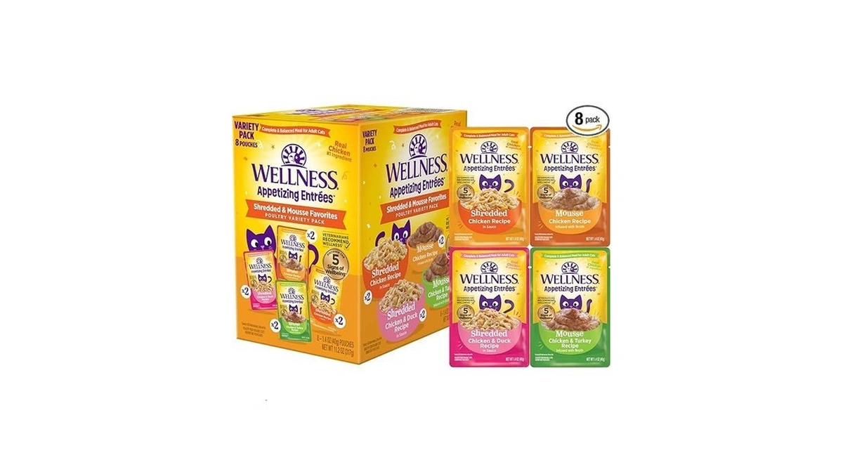Wellness Appetizing Entrées Shredded And Mousse Variety Pack Adult Wet