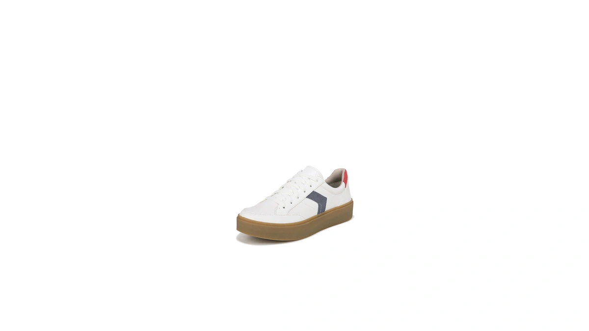 Dr. Scholl's Womens Madison Lace Sneaker Oxford White Nylon 9.5
