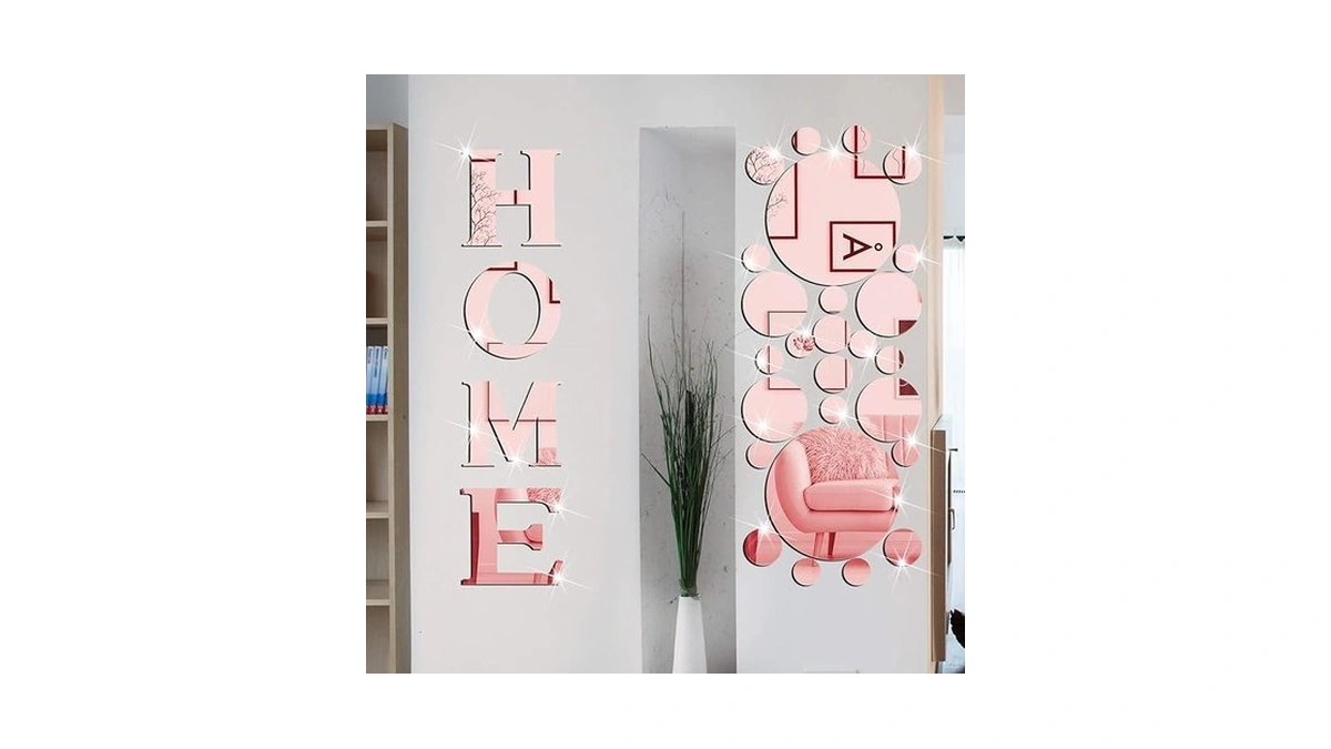 Zonon 30 Pcs Living Room Wall Decor Home Mirror Wall