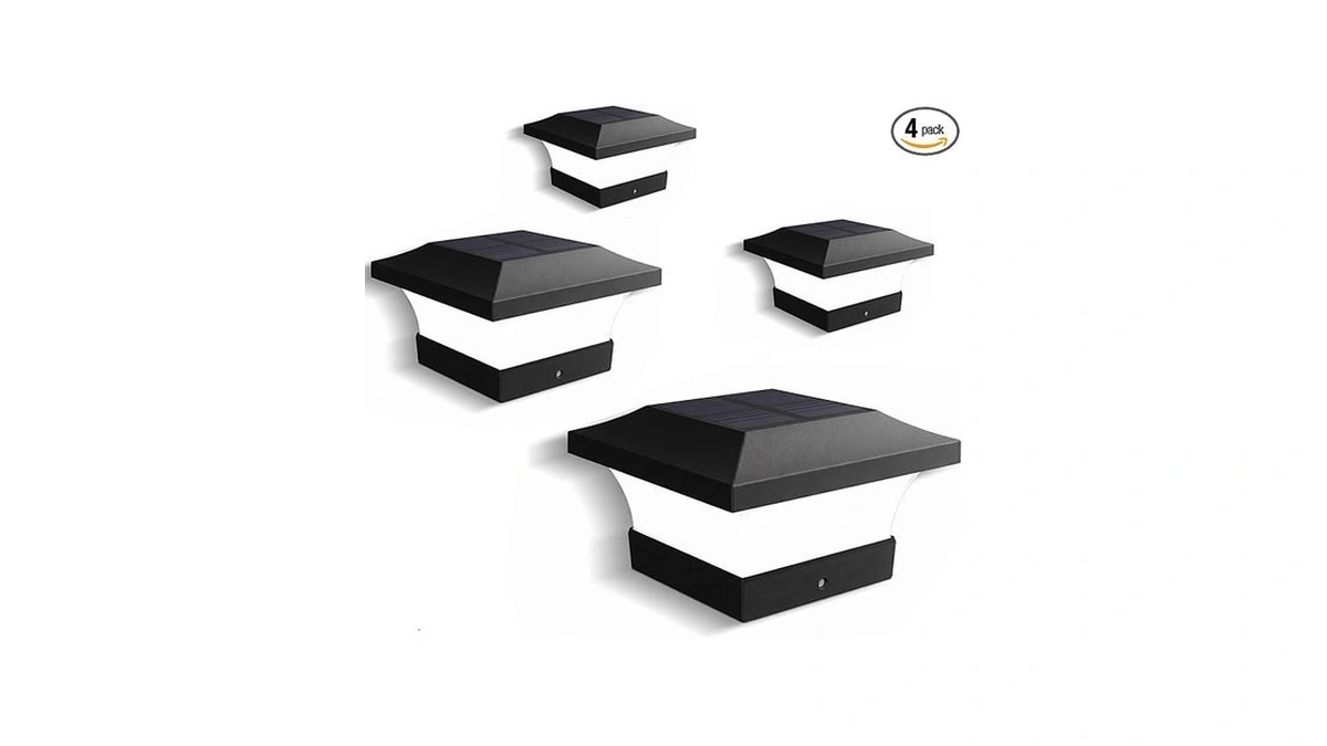 T-sun Solar Post Cap Lights 4 Pack For 4x4, 5x5