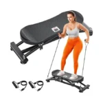 Balance Board For Adults, Rocking Stepper With Resistance Bands, Portable
