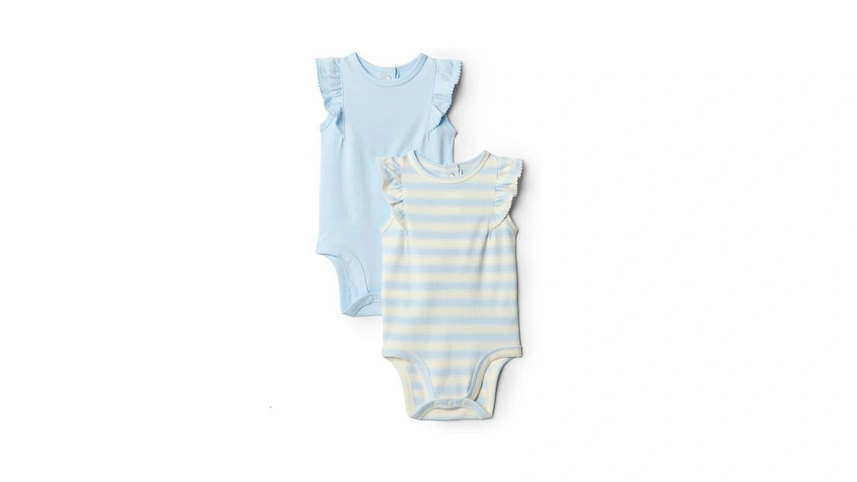 Amazon Essentials Baby Girls' Baby Girls' 2-pack Sleeveless Ruffle Bodysuit,