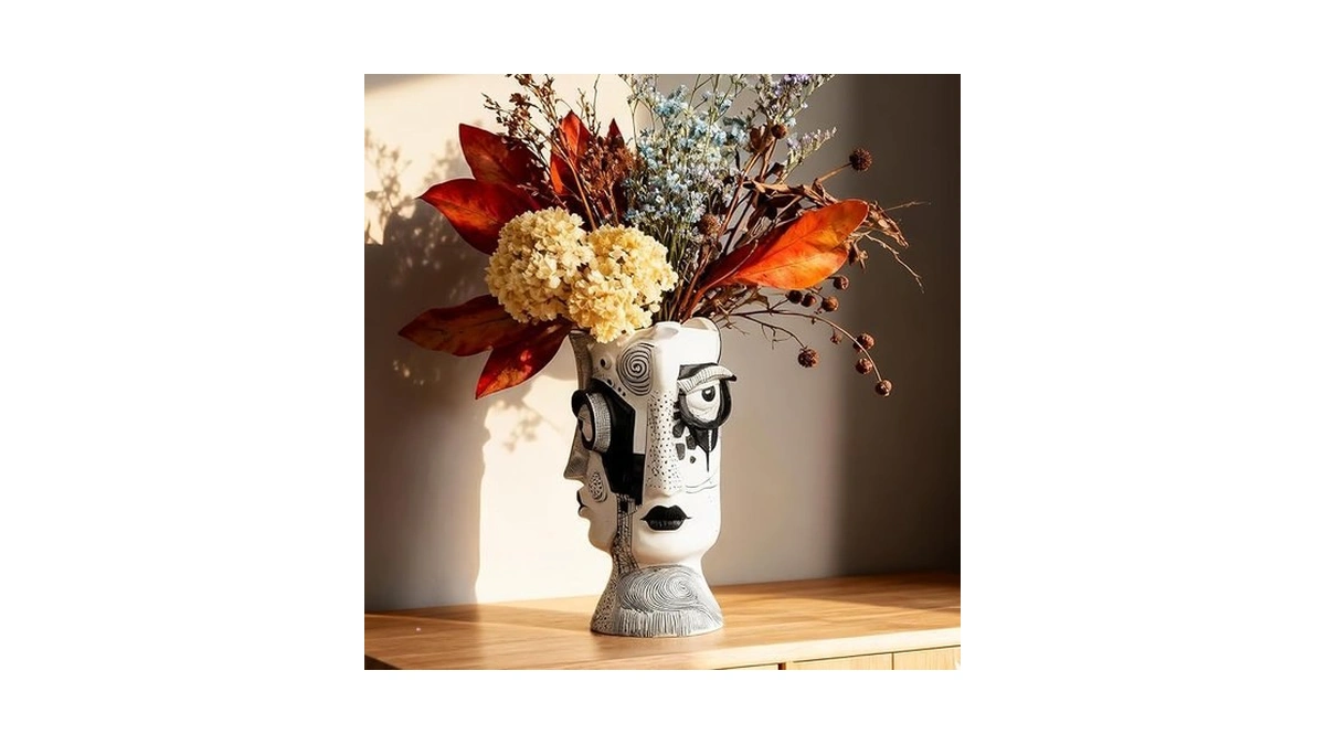 U Wonderful Face Vase - Flower Vase Unique, Funny Cool