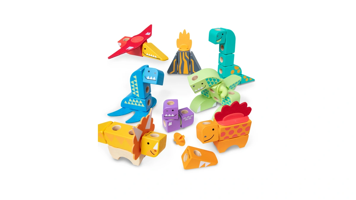 Melissa & Doug Blockables™ Dinosaur Snap And Play, Mix And