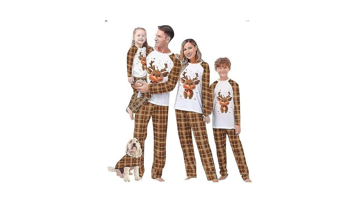 Wephupsho Christmas Family Matching Pajamas, Festive Xmas Jammies Sets For