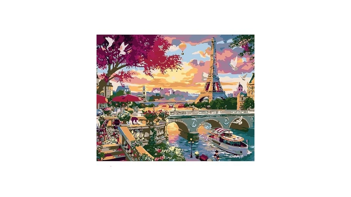 Quitedew Eiffel Tower Paint By Number For Adults,city Scenery Paint