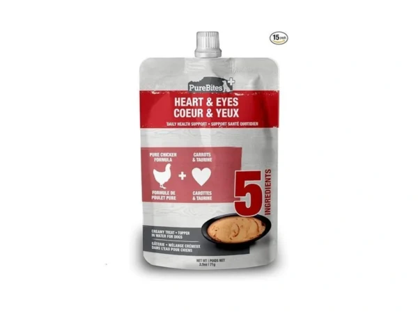 Purebites Plus Squeezables Dog Treat • Topper 71g | Heart