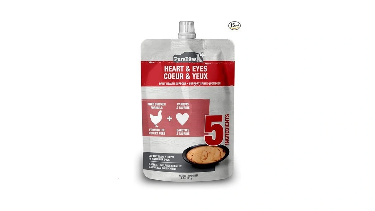 Purebites Plus Squeezables Dog Treat • Topper 71g | Heart