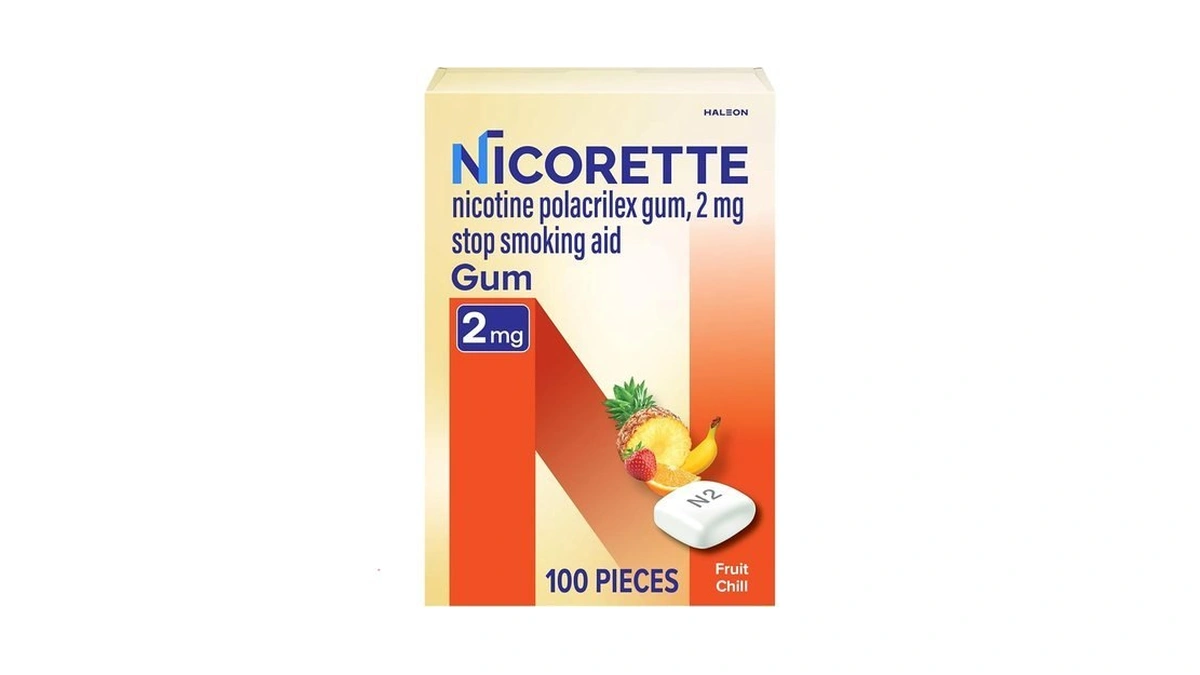 Nicorette 2 Mg Nicotine Gum To Quit Smoking - Fruit