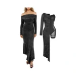 Popilush Sparkly Formal Dresses For Women Shapewear Off Shoulder Long