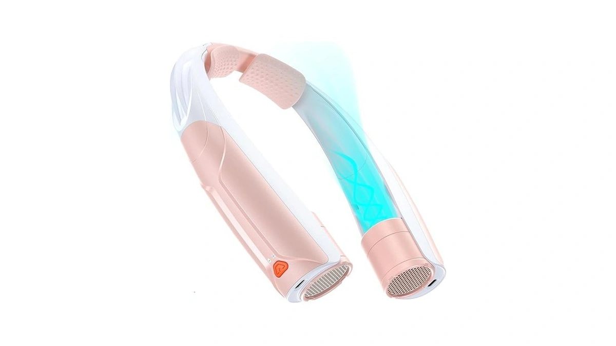 Aaolin Portable Neck Fan With 6000mah Battery, Usb-c Rechargeable, Pink