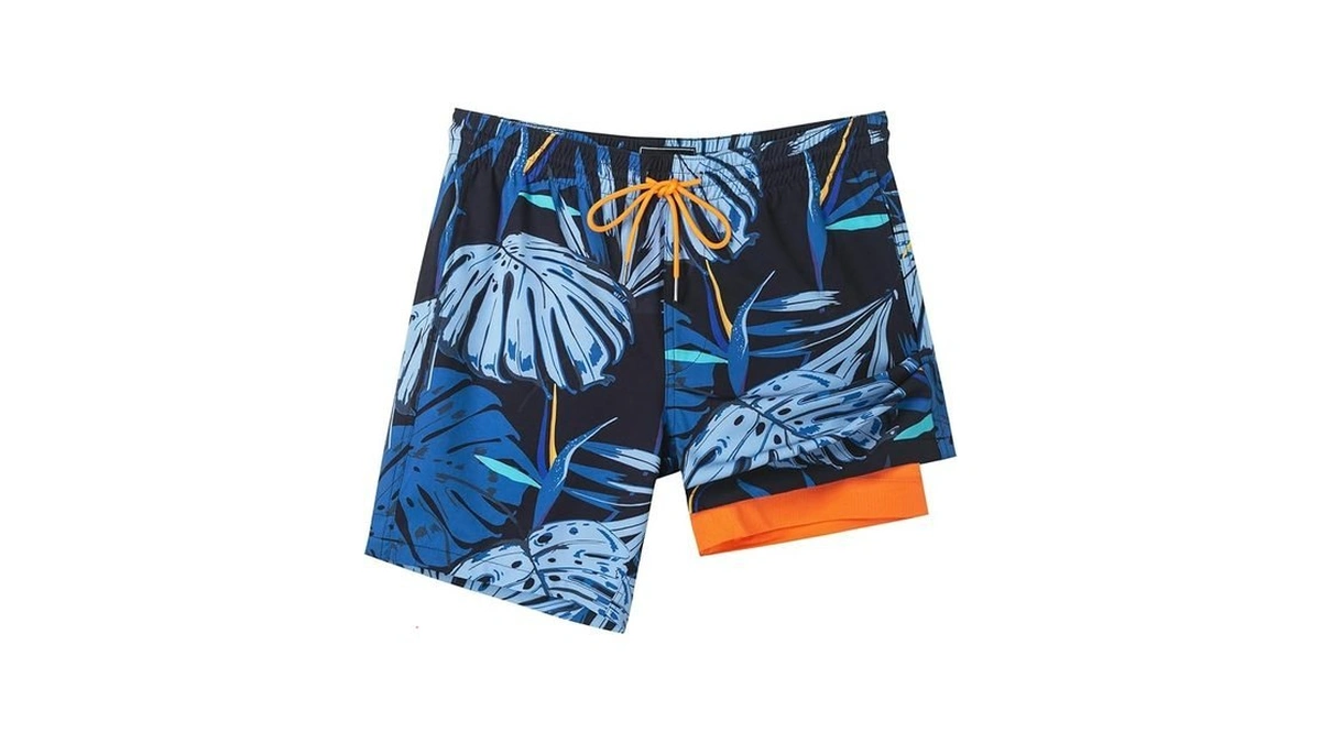 Surf Cuz Mens Swim Trunks With Compression Liner Quick Dry