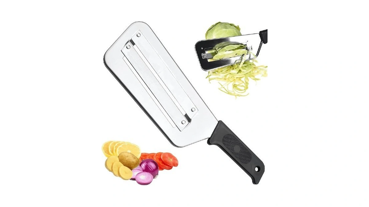1 Pack Stainless Steel Cabbage Shredder Black Vegetable Cutter For