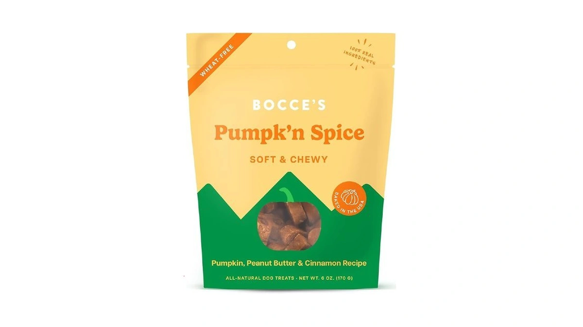 Bocce's Bakery Pumpk'n Spice Treats For Dogs, Wheat-free Everyday Dog