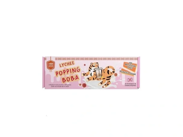 Lychee Popping Boba Pearls, Lychee Boba For Boba Tea, Shakes