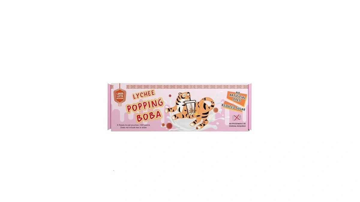 Lychee Popping Boba Pearls, Lychee Boba For Boba Tea, Shakes