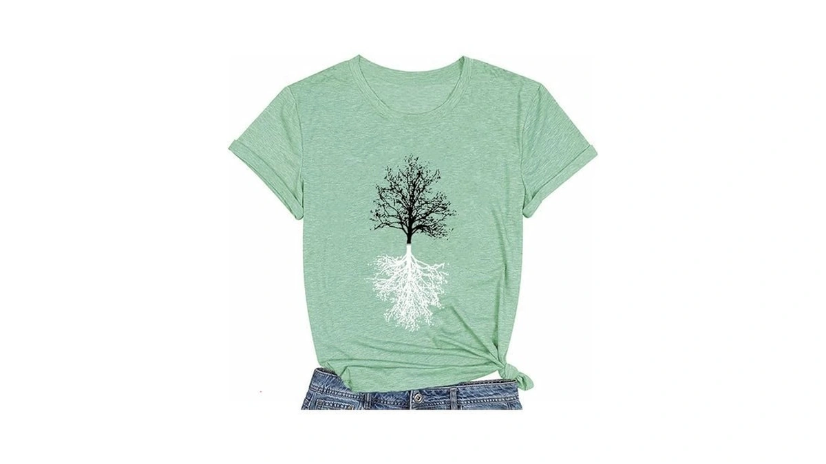 Women's Athletic Shirts Casual Outdoorsy Camping Clothes Short Sleeve Tree's