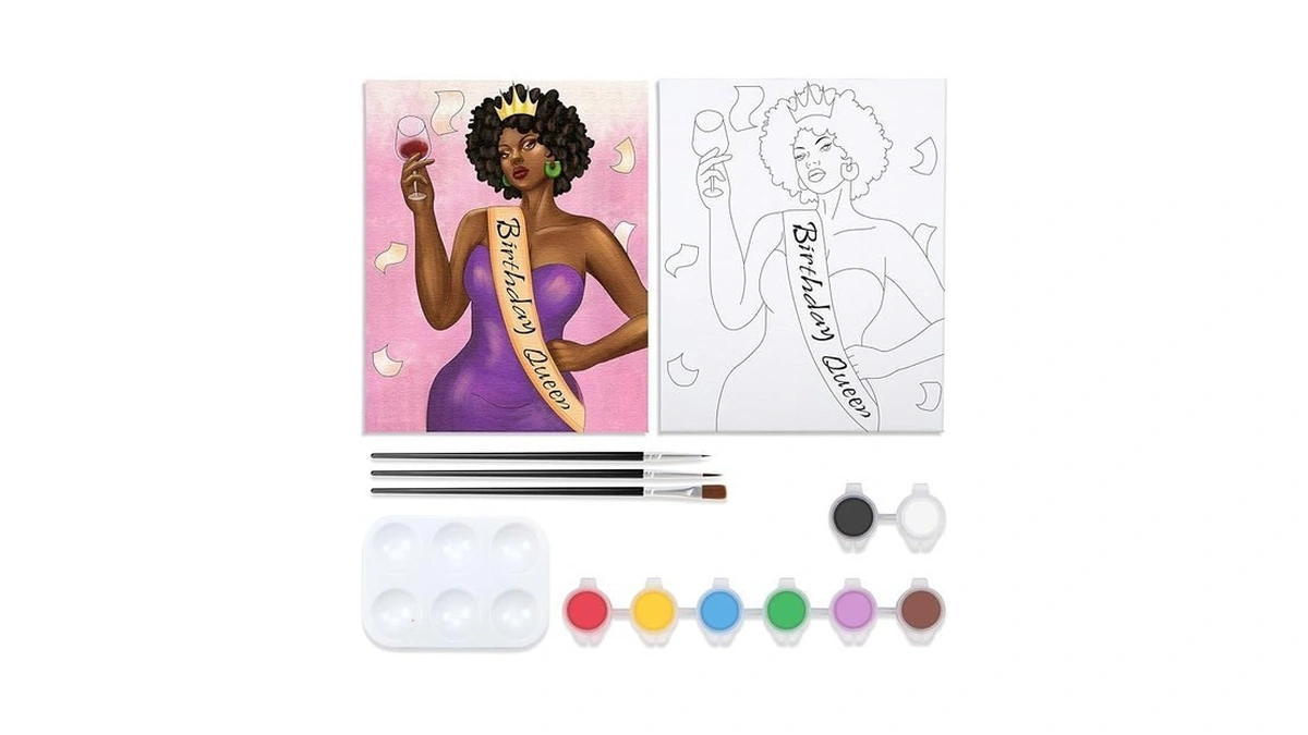 Vochic Pre Drawn Canvas To Paint Painting Kit For Birthday