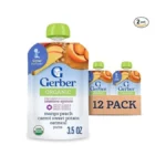 Gerber Organic Baby Food Pouches, Toddler, Wonderfoods, Mango Peach Carrot