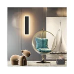 Aipsun 2 Pack Modern Black Led Outdoor Wall Light, 11.8x3.54x1.73