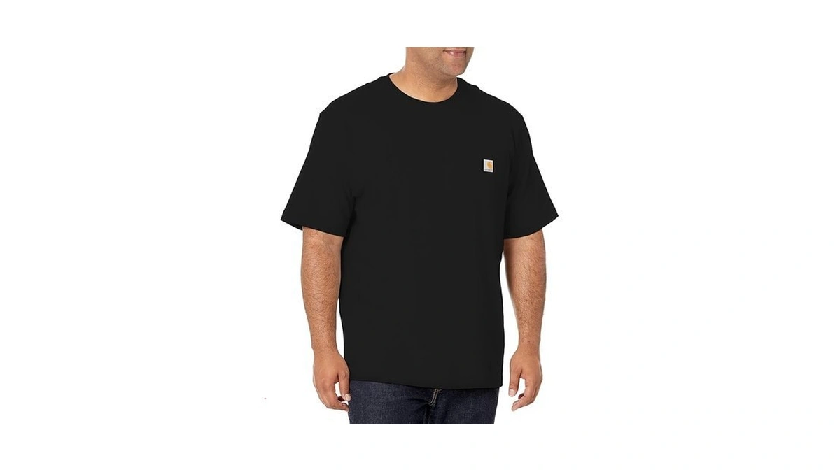 Carhartt Men's Iconic K87 Pocket T-shirt, Black, Large