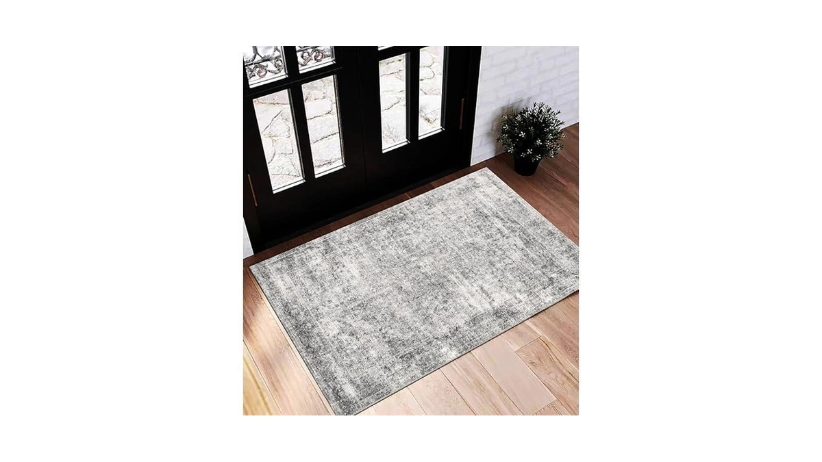 Champlant Area Rug 2x3 Washable Rug Door Mat Vintage Distressed