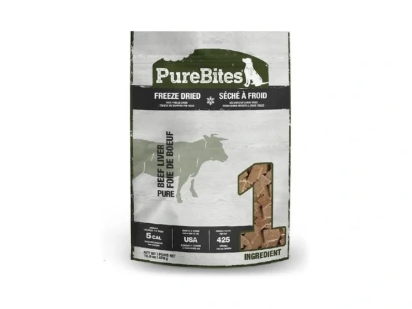 Purebites Beef Liver Freeze Dried Dog Treats, 1 Ingredient, Made