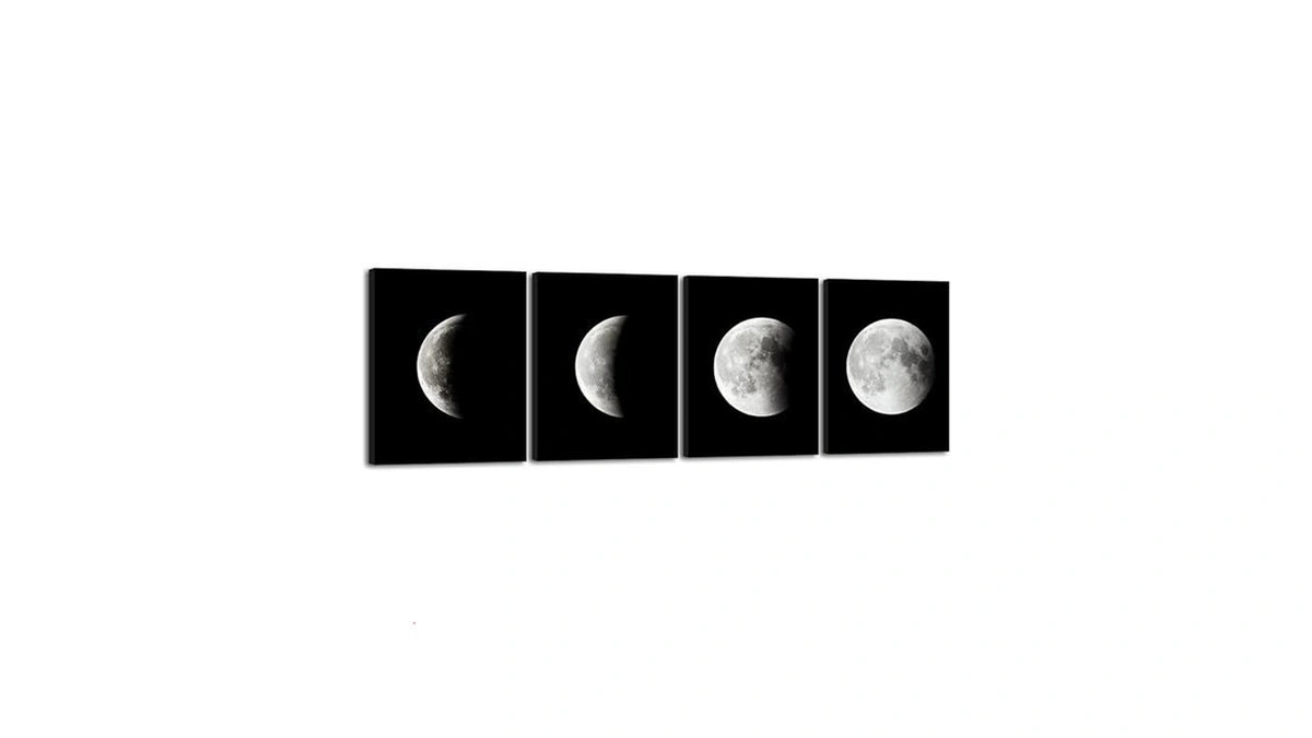 Wieco Art Moon Large Modern Giclee Canvas Prints Artwork Abstract