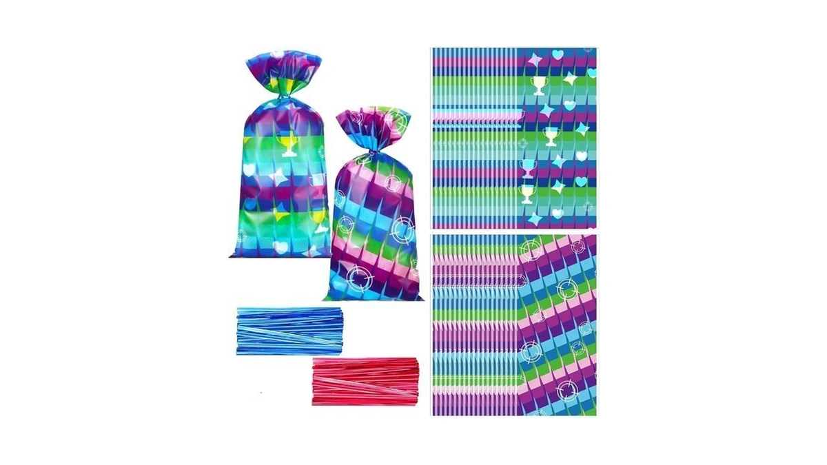 Glenmal 100 Pcs Video Game Goodie Bags 10.8 X 5