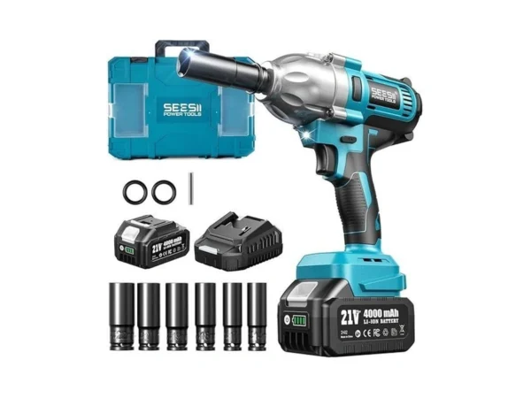 Seesii Impact Wrench 665 Ft-lbs(900n.m) 3300ipm 1/2 Impact Gun High