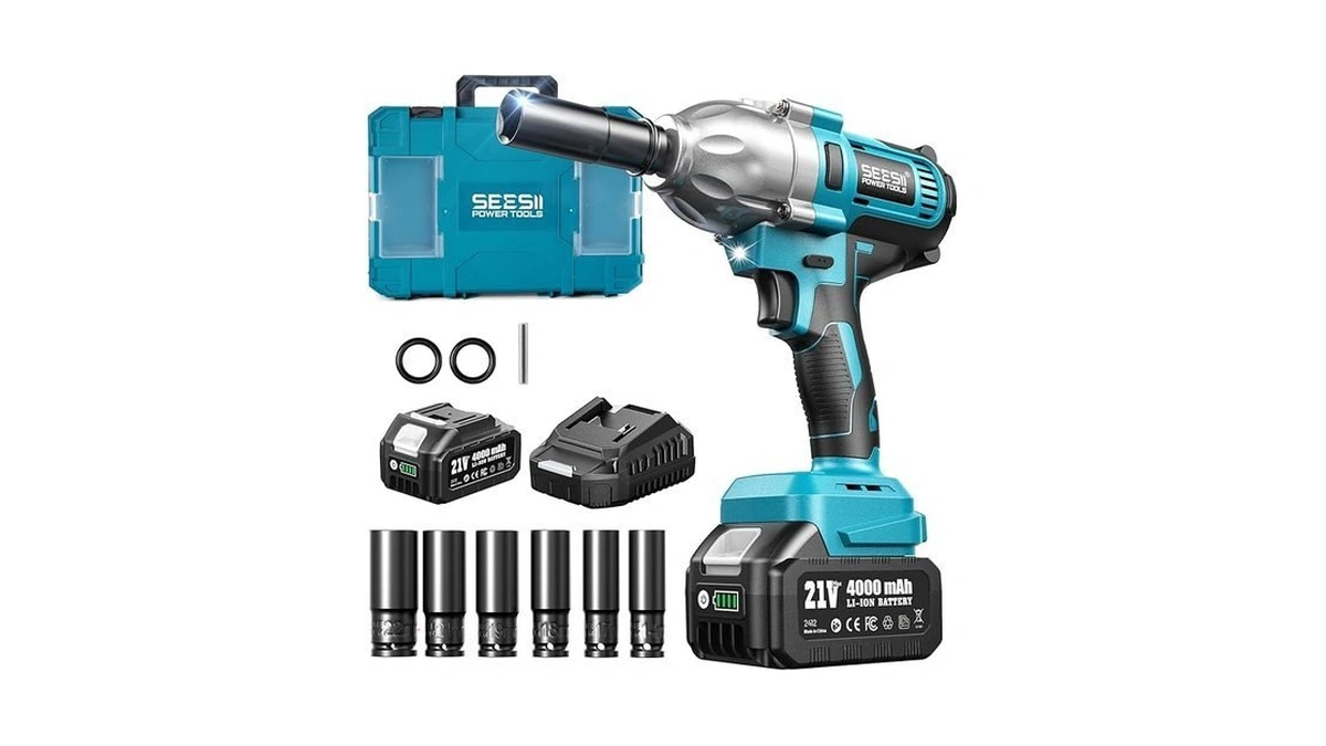 Seesii Impact Wrench 665 Ft-lbs(900n.m) 3300ipm 1/2 Impact Gun High