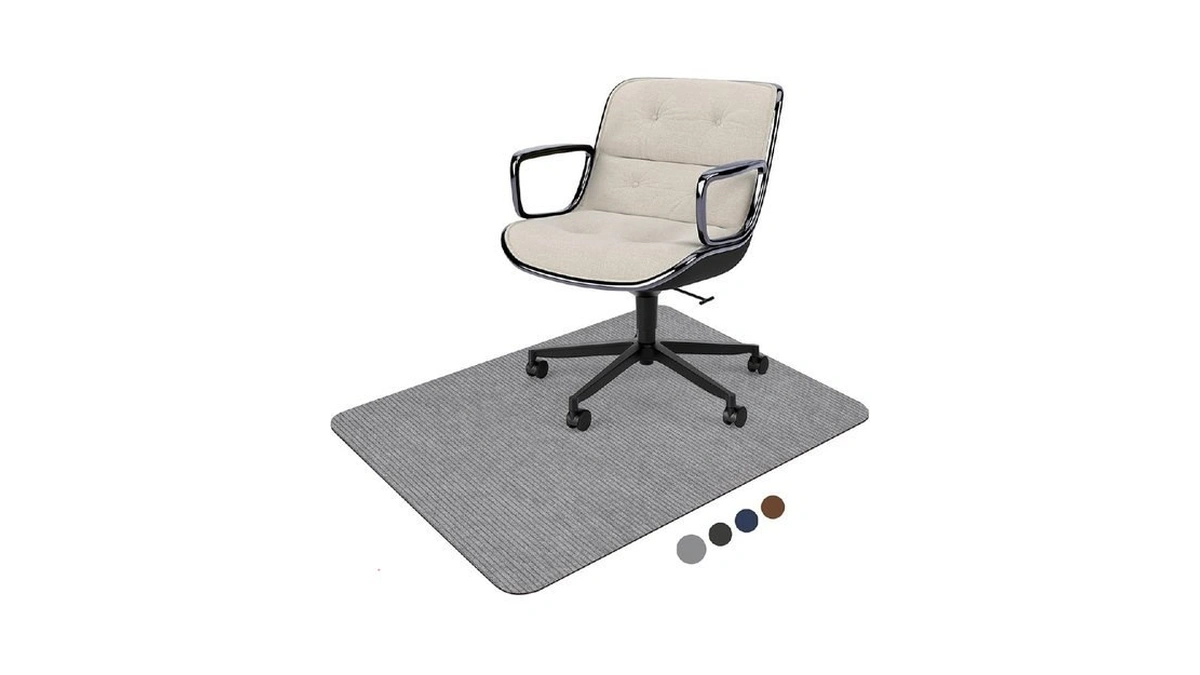 Corduroy Chair Mat For Hardwood Floor, 55"x35" Office Chair Mat