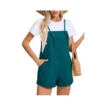 Korsis Overalls For Women Summer Turquoise Small Casual Loose Fit