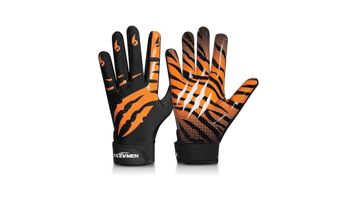Axevmen Youth Football Gloves, Non-slip Kids Football Gloves With Super