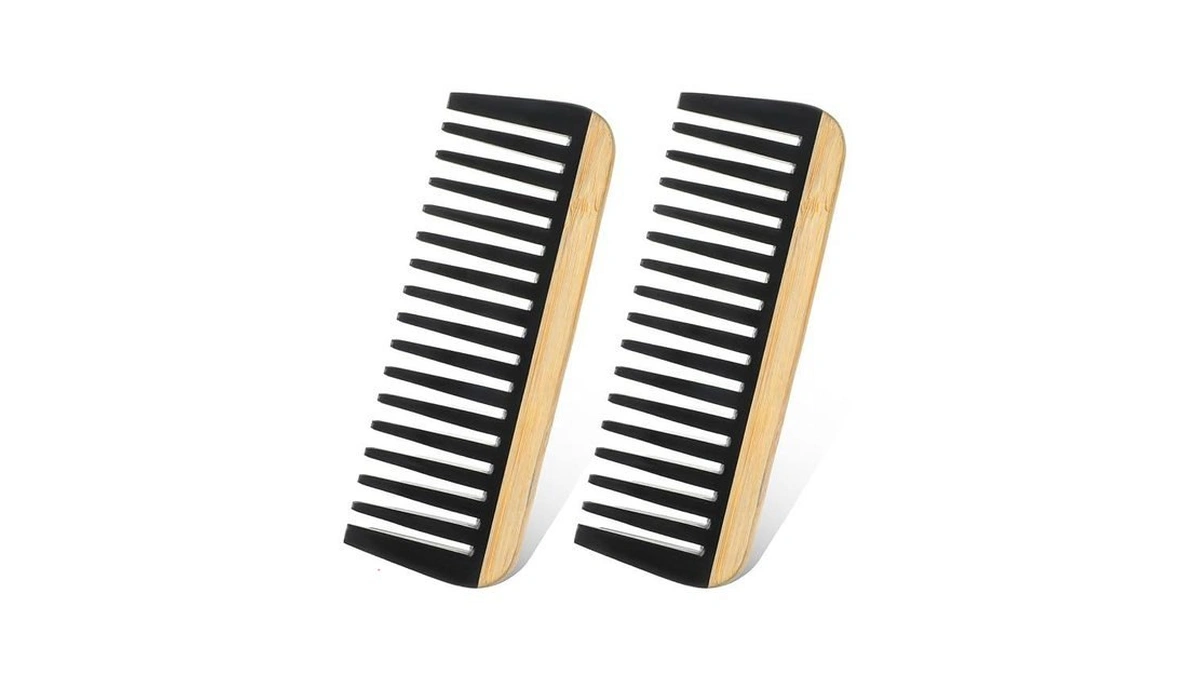2 Pcs Bamboo Comb, Woodencomb For Women, Anti-static Wooden Detanglingcomb