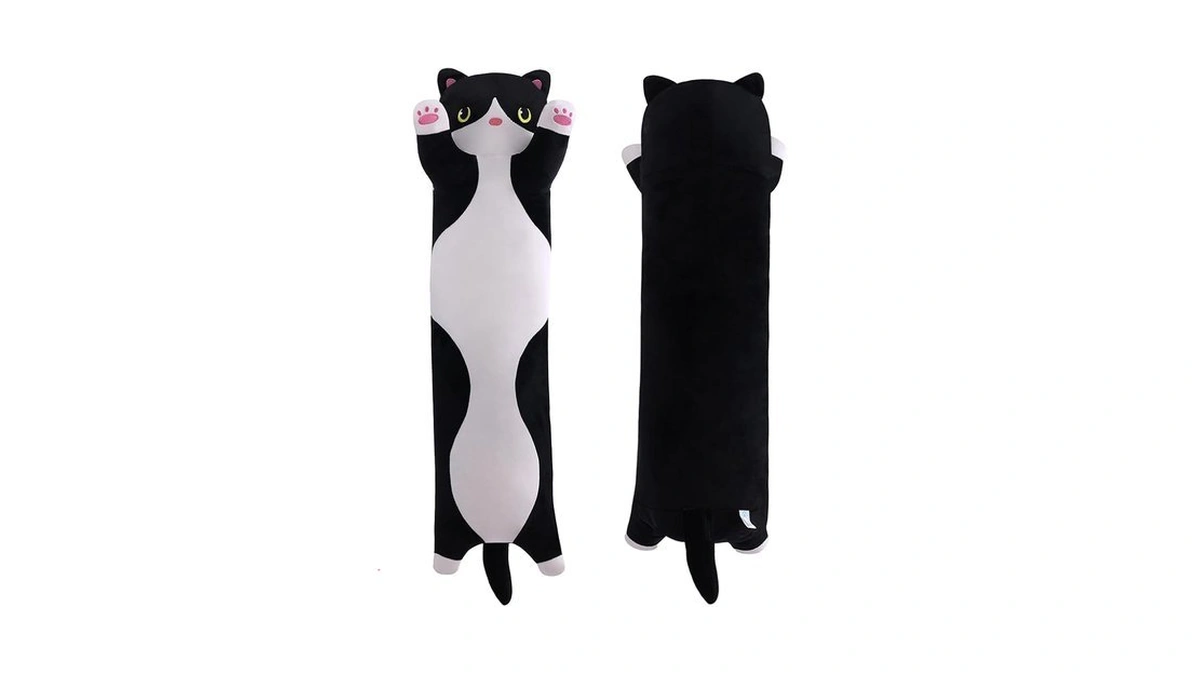 Miaohaha Long Plush Cat Toy Pillow Stuffed Animal Cat Kids