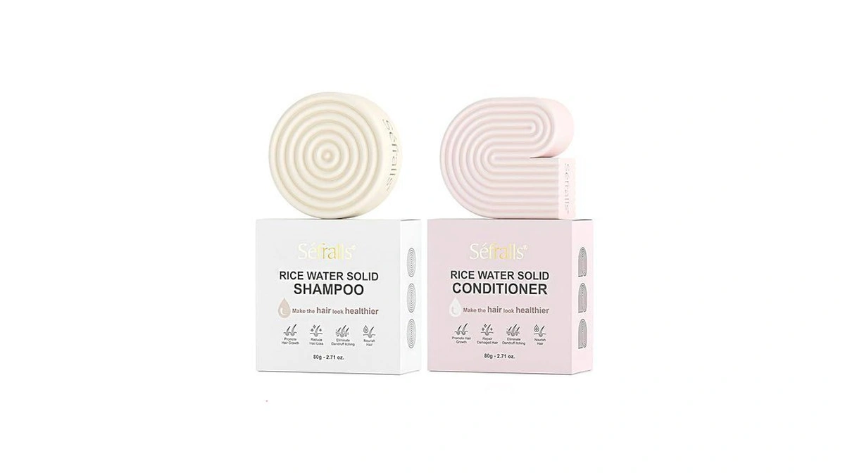 Rice Water Hair Care Set – Solid Shampoo & Conditioner
