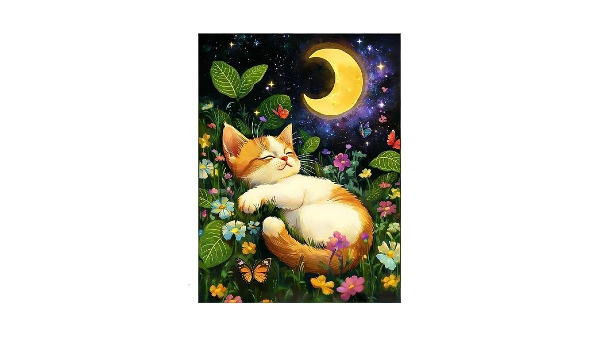 Suanfa Diamond Art Kits For Adults,easy Cat Diamond Painting Canvas