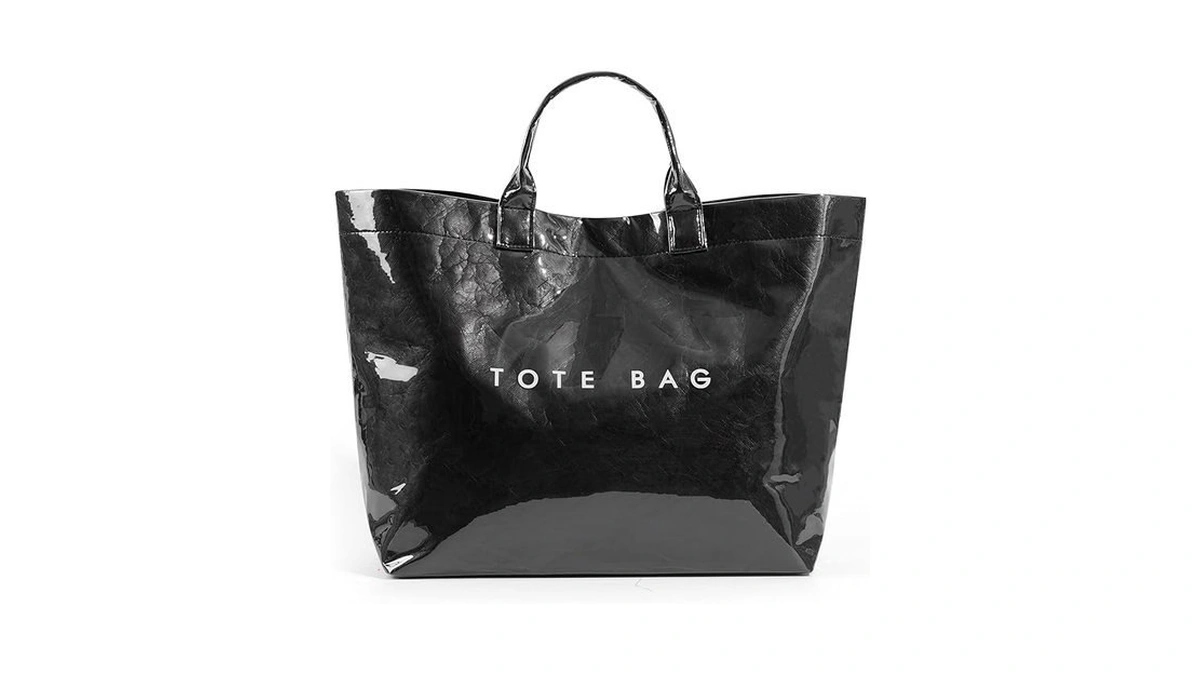 Lushandy Pvc Tote Bag Women's Plastic Tote Purse Large Letters