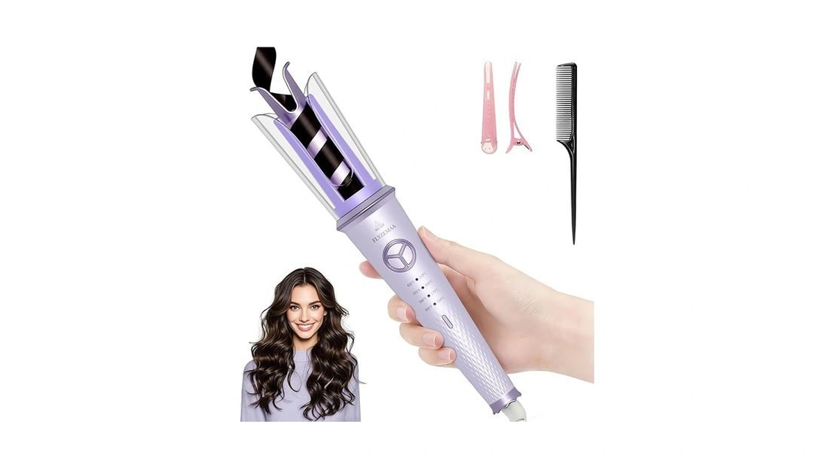 Automatic Rotating Hair Curler, 1-inch Portable Travel Curler With 3