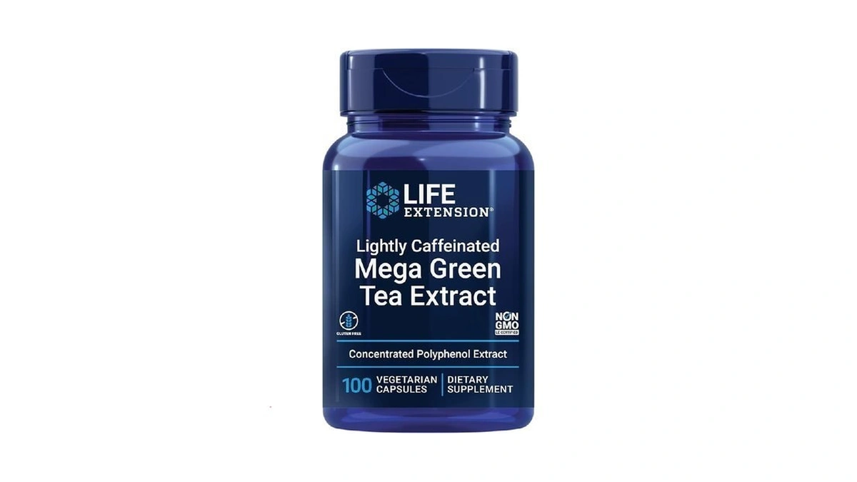 Life Extension Lightly Caffeinated Mega Green Tea Extract, Camellia Sinensis