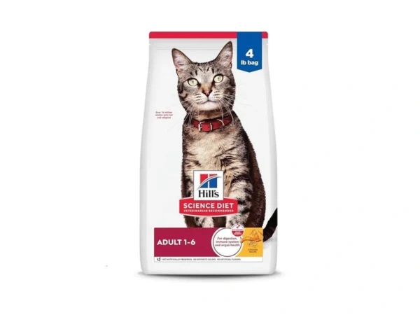 Hill's Science Diet Adult 1-6 Dry Cat Food, Chicken, 4