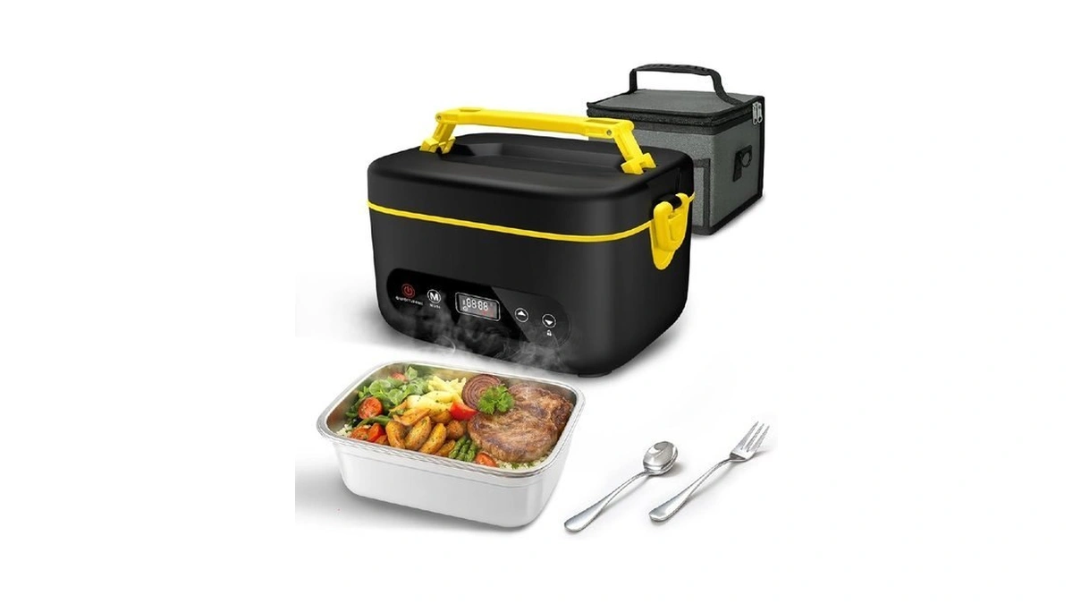 Cordless Electric Lunch Box,24000mah Heated Lunch Box Battery Powered With
