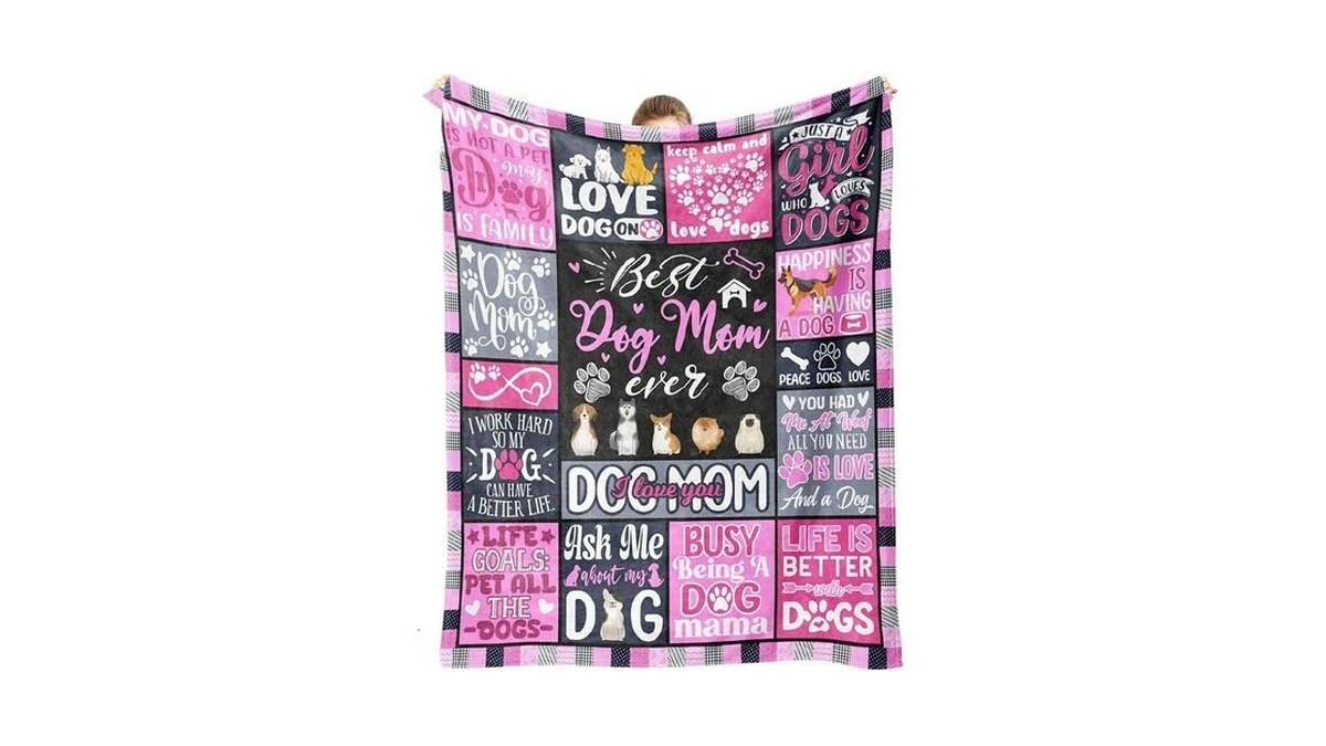 Vhikmly Dog Mom Gifts For Women, Dog Mom Blanket, Gifts