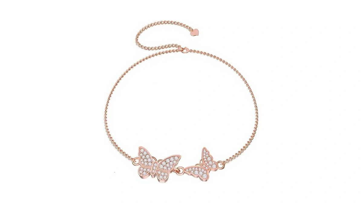 Ischy Moissanite Butterfly Bracelet For Women - D Color Lab