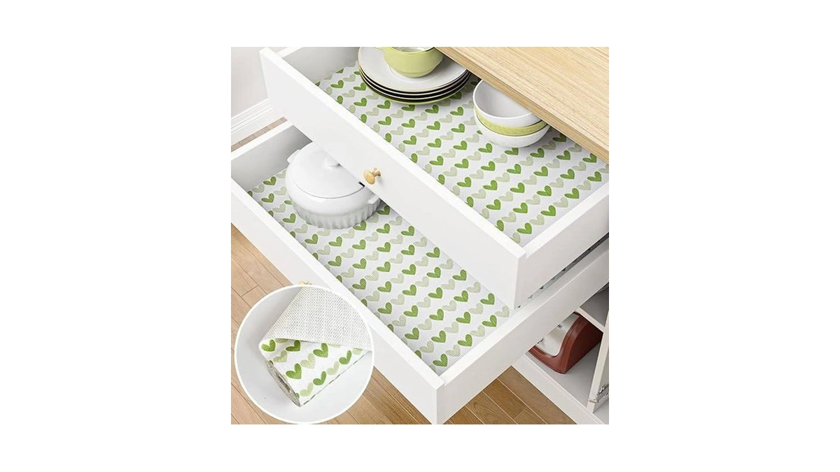 Sevalo Drawer Shelf Liners For Kitchen Cabinets Non Adhesive,17.3in ×23.6ft