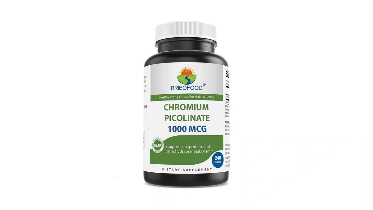 Brieofood Chromium Picolinate 1000 Mcg Pills - 240 Tablets -