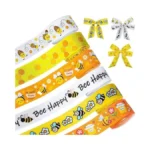 Whaline 6 Rolls Honey Bee Grosgrain Ribbon Spring Summer Yellow