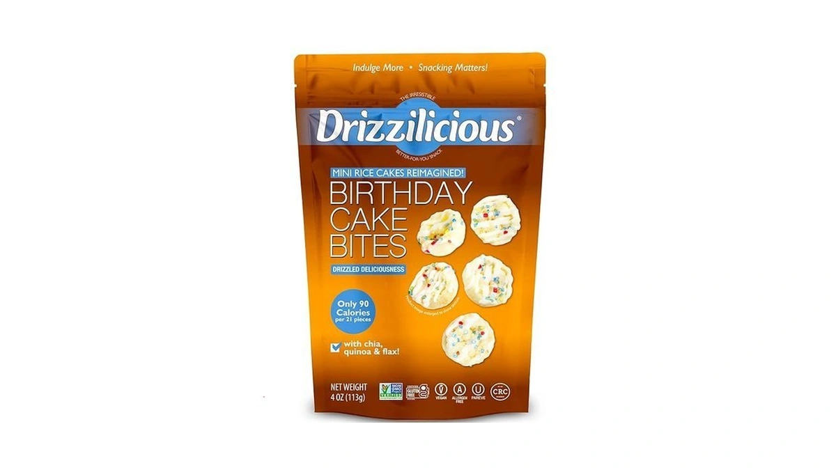 Drizzilicious Mini Flavored Rice Cakes Birthday Cake - Rice Crisps,