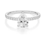 Eamti 2ct Engagement Rings For Women Pear Cut Cz Promise